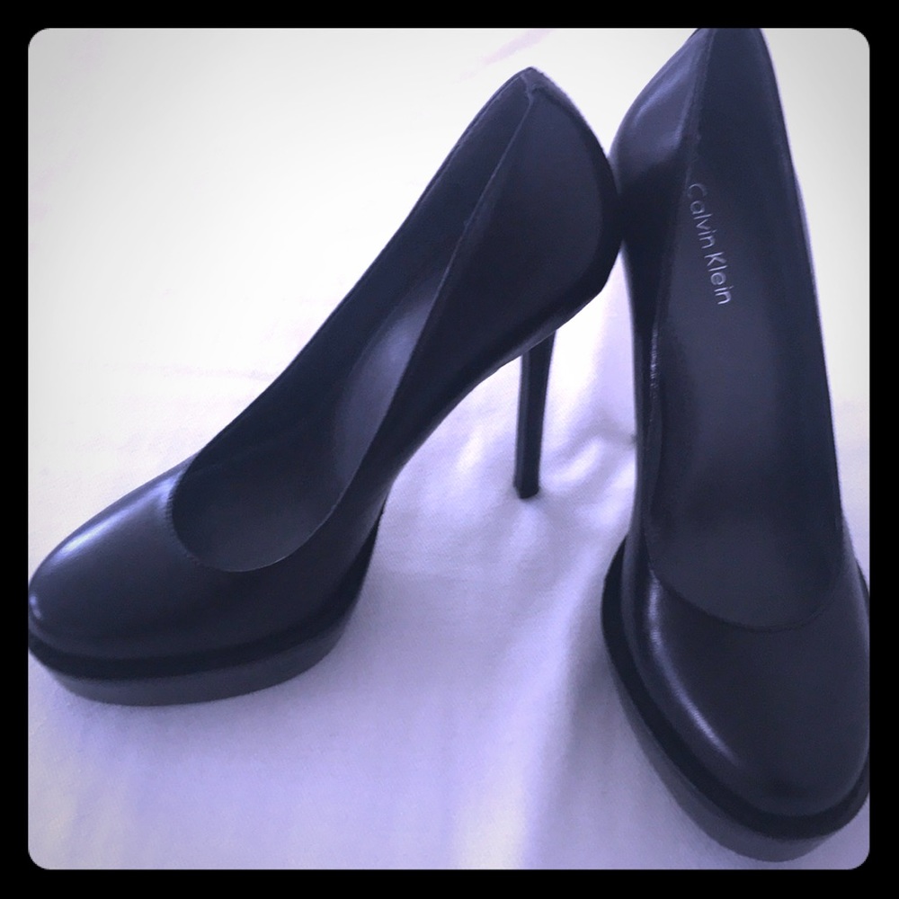 Calvin Klein Black Platform high heels